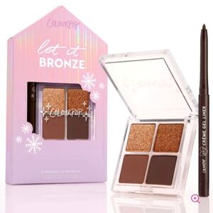New ColourPop Let It BronzeBronze eyeshadow palette & gel liner kit